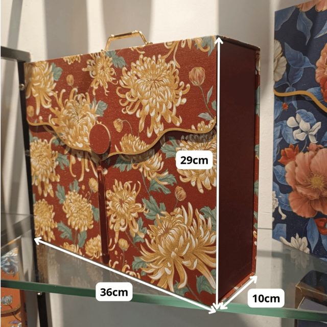 Hộp quà Tết Hồng Cẩm kèm số đo 29 × 36 × 10 cm